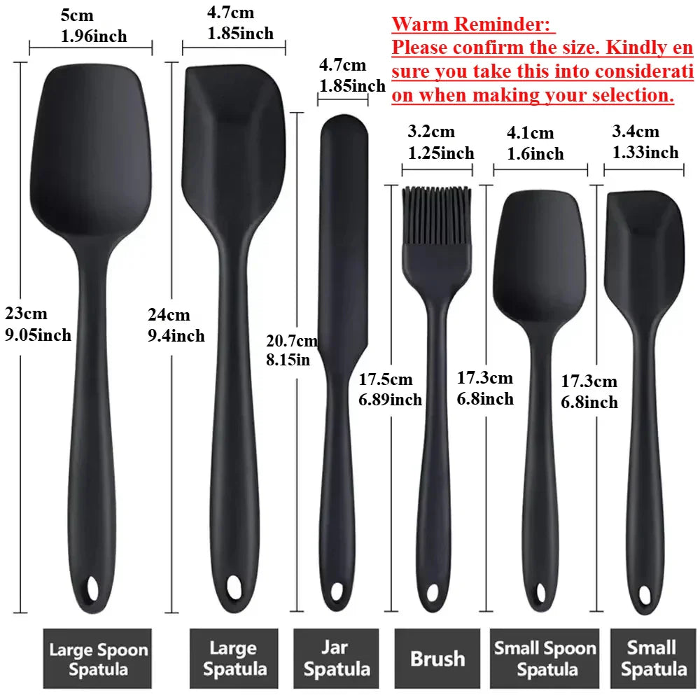 Lirosetta Flex | Silikonspatelset värmebeständigt &amp; non-stick – 6/9-delars bakutrustning