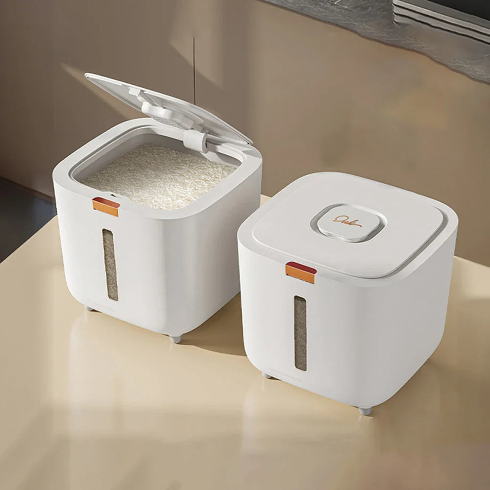 Carvallo GrainGuard | 5–10 kg kapacitet | Lufttät & Transparent | Med mätkopp & insyns fönster