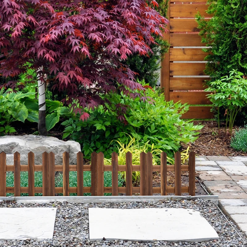 Dekorativ trädhägn för bäddar och utomhusområden