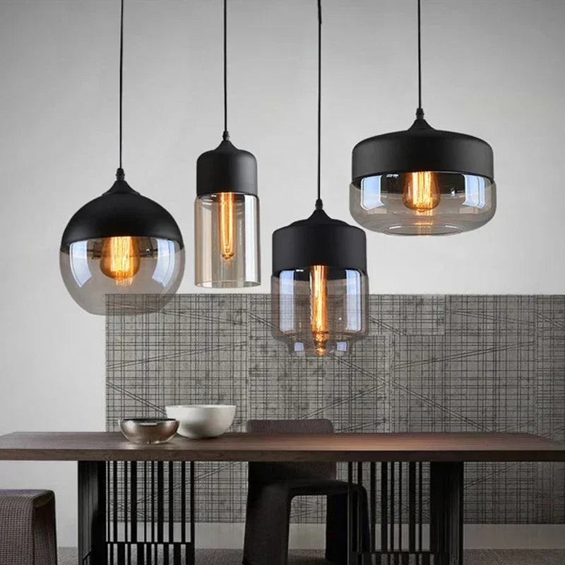 Nordic Wood Glas Pendel Ljuskrona – Modern Hängande Lampa