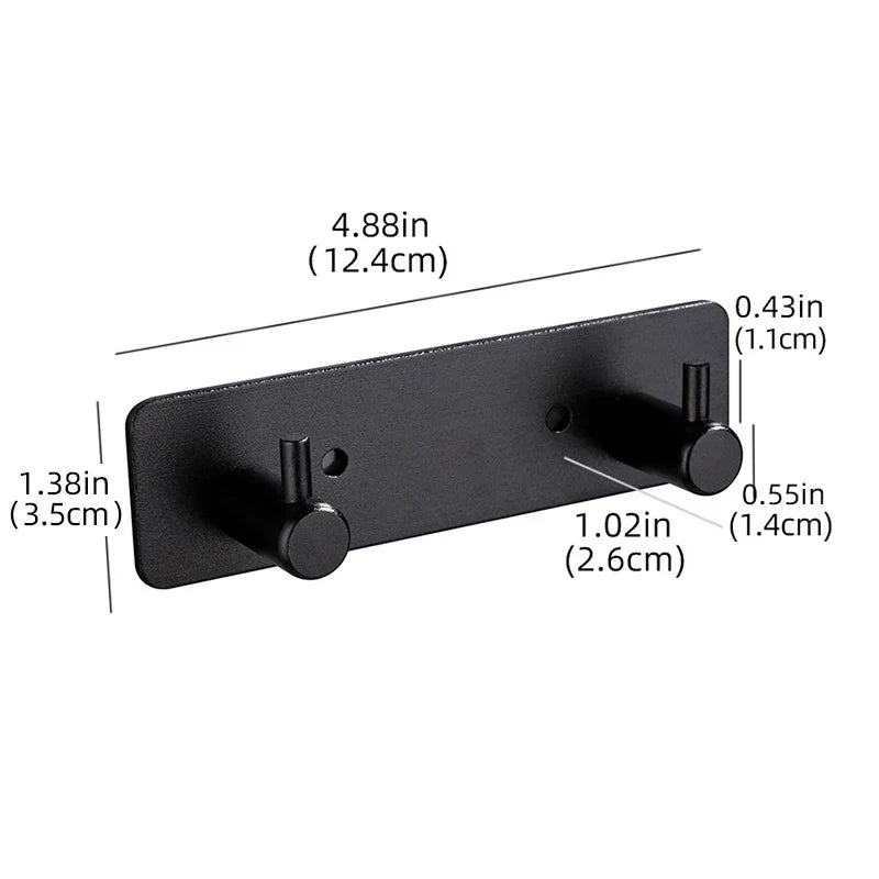 Carvallo Väggkrok Hookora | Rostfritt stål 304 borstade | Utan borrning | Lastkapacitet upp till 3 kg | Vattentät & Rostfri