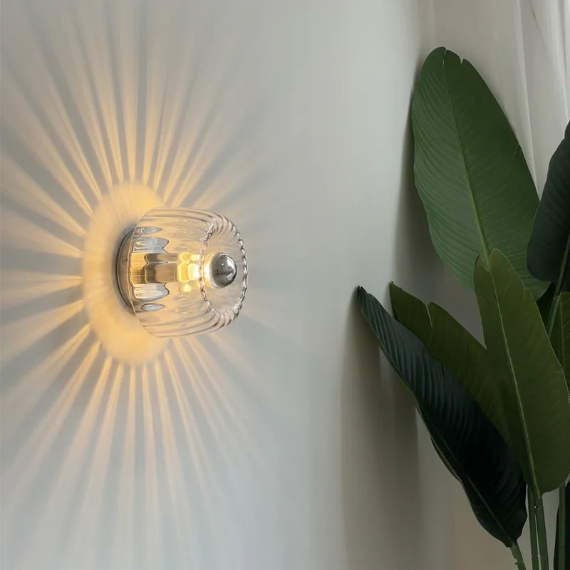 BauhausLicht - Glas Vägglampa Med E14 Fattning För Vardagsrum och Hall