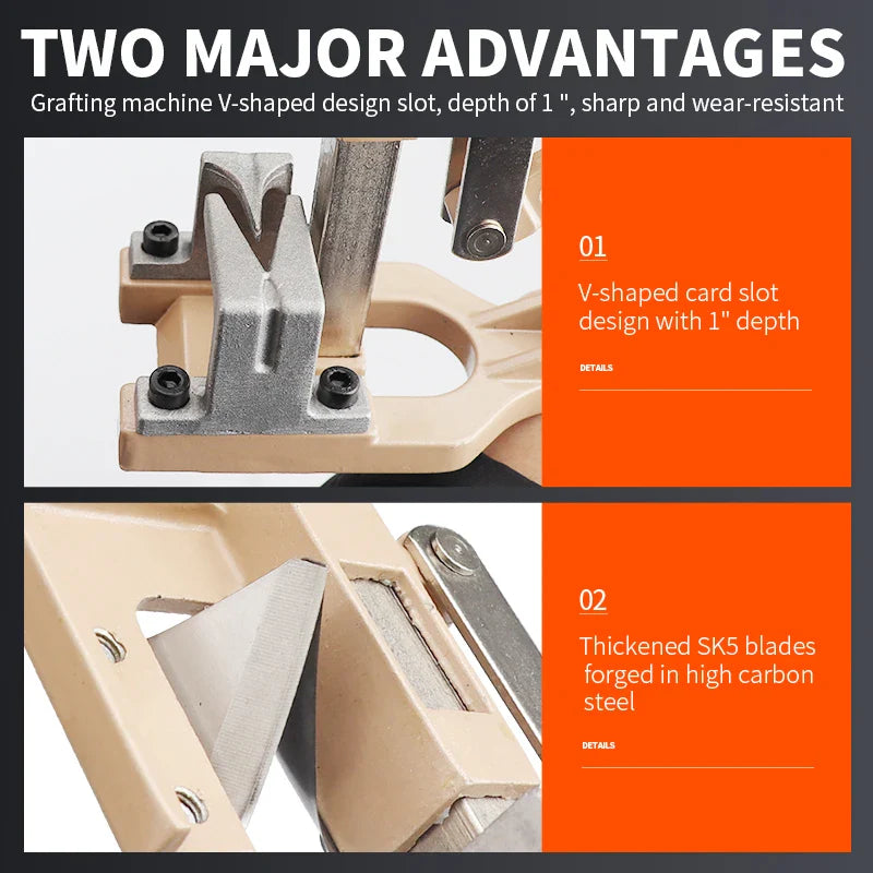 Carvallo förädlingsklippare för fruktträd | 2-i-1 klipp- & förädlingsverktyg | Proffs trädgårdsverktyg av SK5-stål