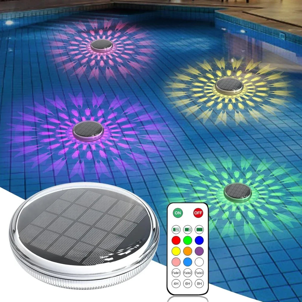 Carvallo-Poolljus LumiFloat RGB | Flytande LED-lampa med färgskiftning | IPX7 Vattentät | För pool, jacuzzi & fest
