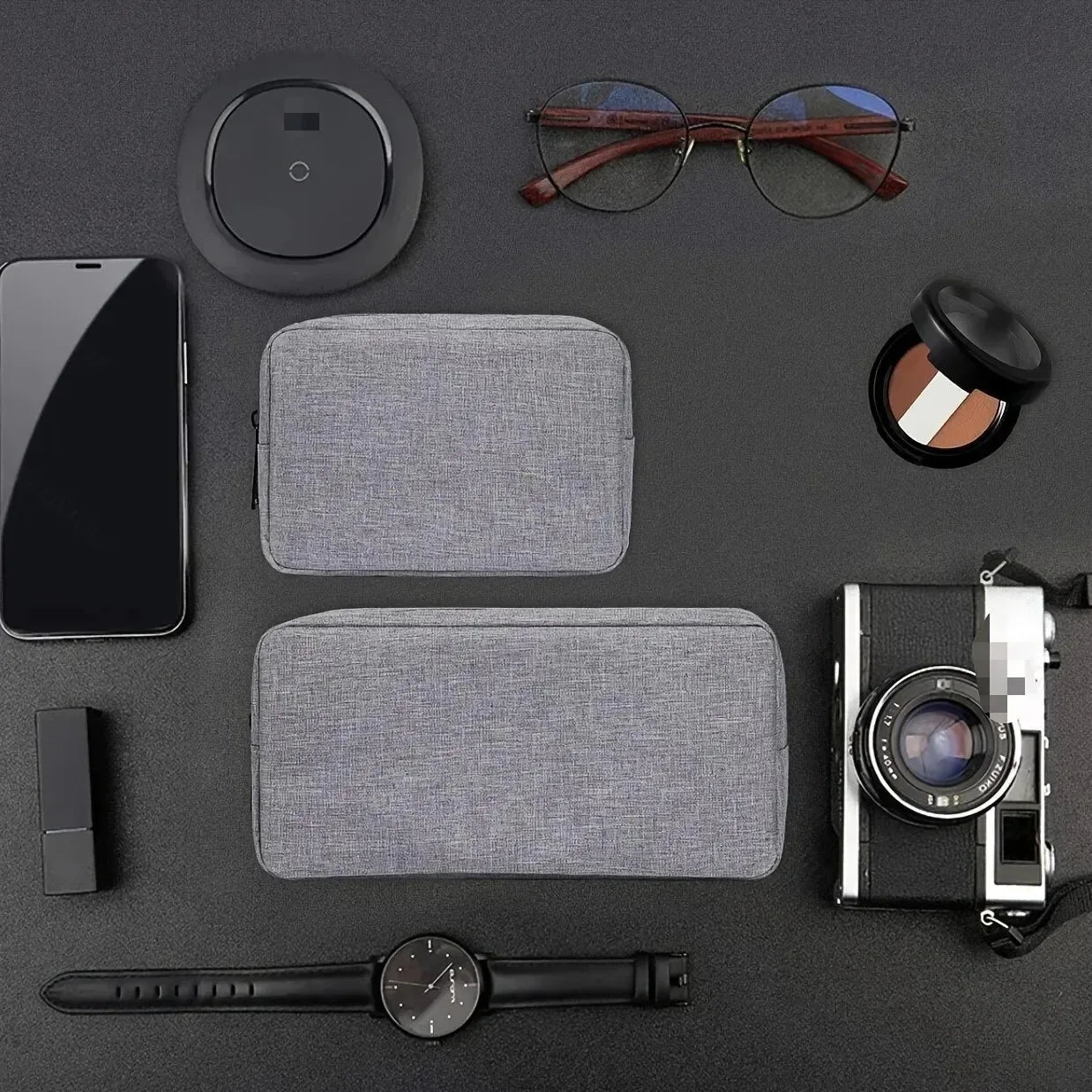 Carvallo Organizerväska TechNest TravelCase | Kompakt förvaring för kablar, laddare & tillbehör | Bärbar & Robust