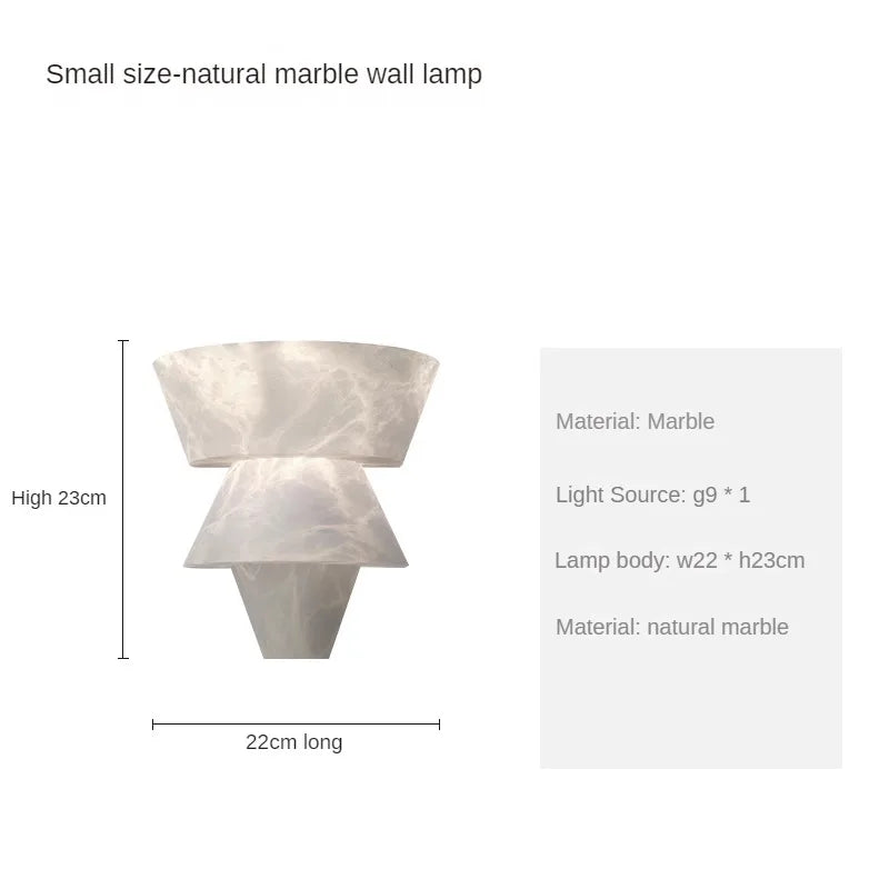 MarmorGlow - Minimalistisk Vägglampa i Natursten