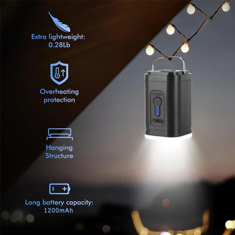 Carvallo Mini Luftpump | Ultra Kompakt & USB-C Uppladdningsbar | 5 Munstycken | 200L/min Effekt