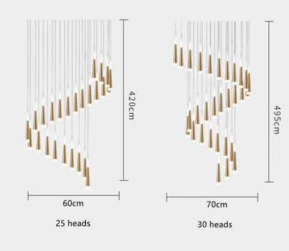 Midnight Noir Chandlier – Sofistikerad LED Pendel Ljuskälla för Vardagsrum, Kontor &amp; Restauranger