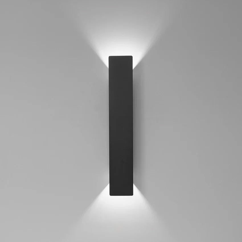 Utomhus Svart LED Vägglampa Aluminium Modern