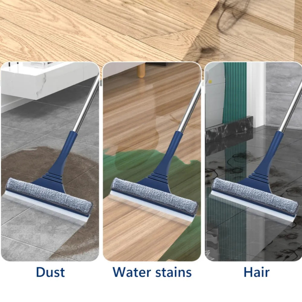 Carvallo 2-i-1 fönsterputsare | Justerbart teleskophandtag | Vaxare & microfiber-mopp | För fönster, glas & ramar