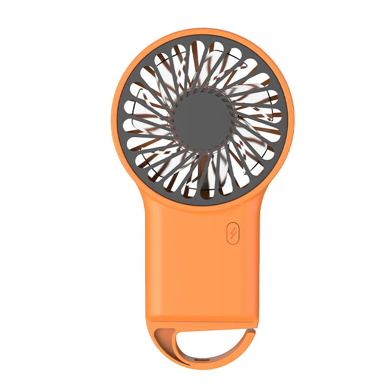 Carvallo MinQi Ventilator med karbinhake | USB-laddbar &amp; hopfällbar | Tyst &amp; bärbar | För resa, kontor &amp; hem
