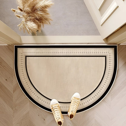 Halvkrets dörrmatta – Halkfri och dekorativ | För inomhus- och utomhusbruk, hall och vardagsrum