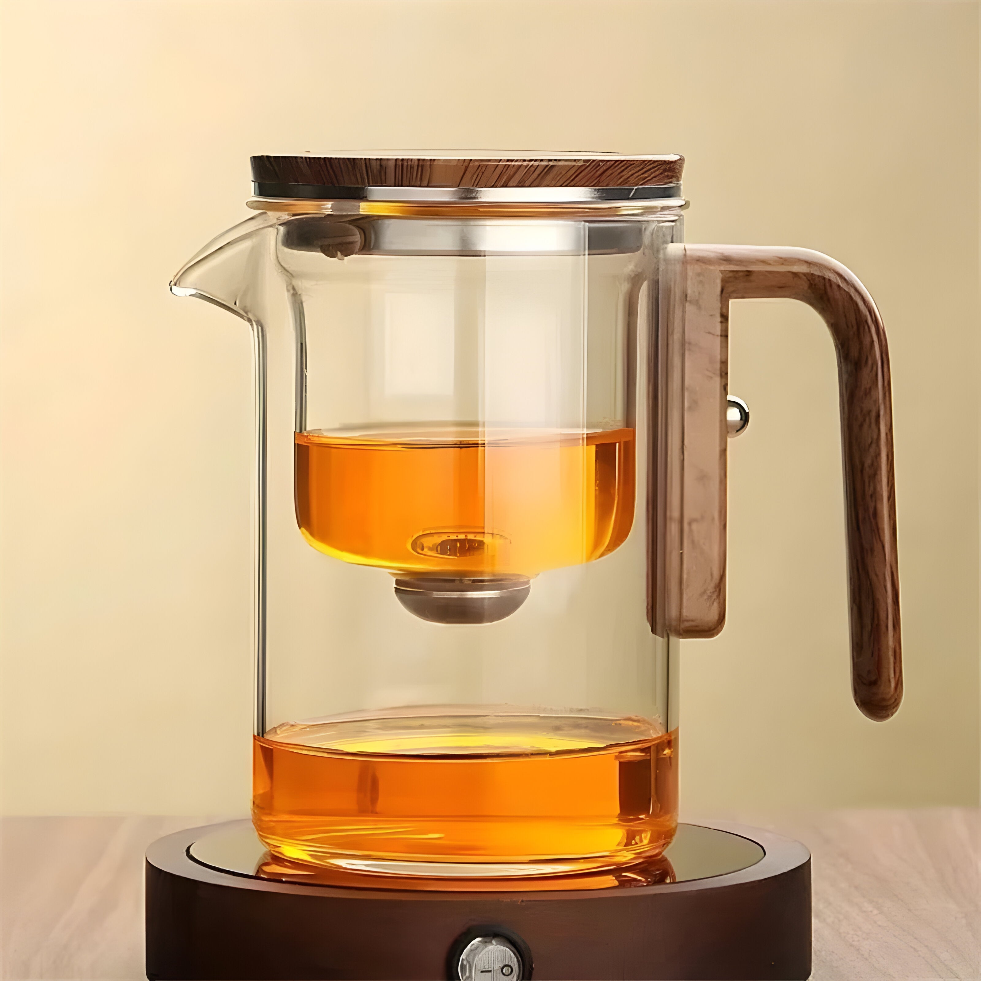 TranquilSip Tekanna – Magnetisk Växel Filter Glas Teapot