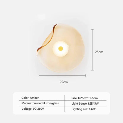 GlasLicht - LED Vägglampa Sovrum Sänglampa Vardagsrumsdekoration