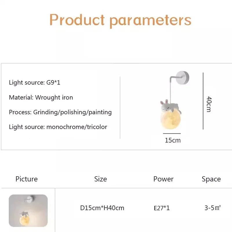 MoonGlow - Kreativ LED Vägglampa för Sovrum och Barnrum