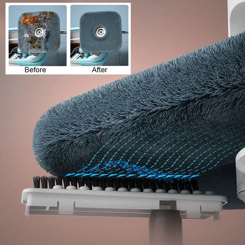 Carvallo Slangmopp | 360° Rotationsmopp med vattenskiljning | Hands-free rengöringssystem | 2,5L hink