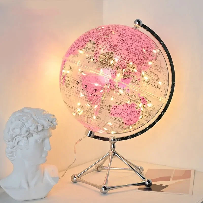 Royaleva LED Rotating World Globe Lamp – Belyst Jord Dekorationsbit