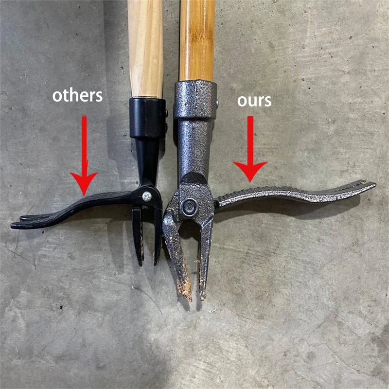 Carvallo RootClaw Ogräsrensare med klor | Av robust stål & fotpedal | För alla typer av jord