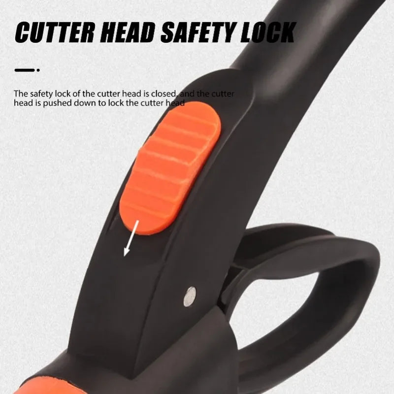 Carvallo EdgeSpin trädgårdssax med 360° svängbart klipphuvud | Precisionssax för gräskanter och rabatter