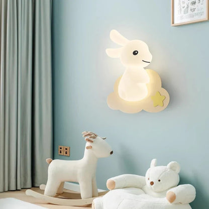 RabbitLicht - Söt LED Kanin Vägglampa för Barnrum