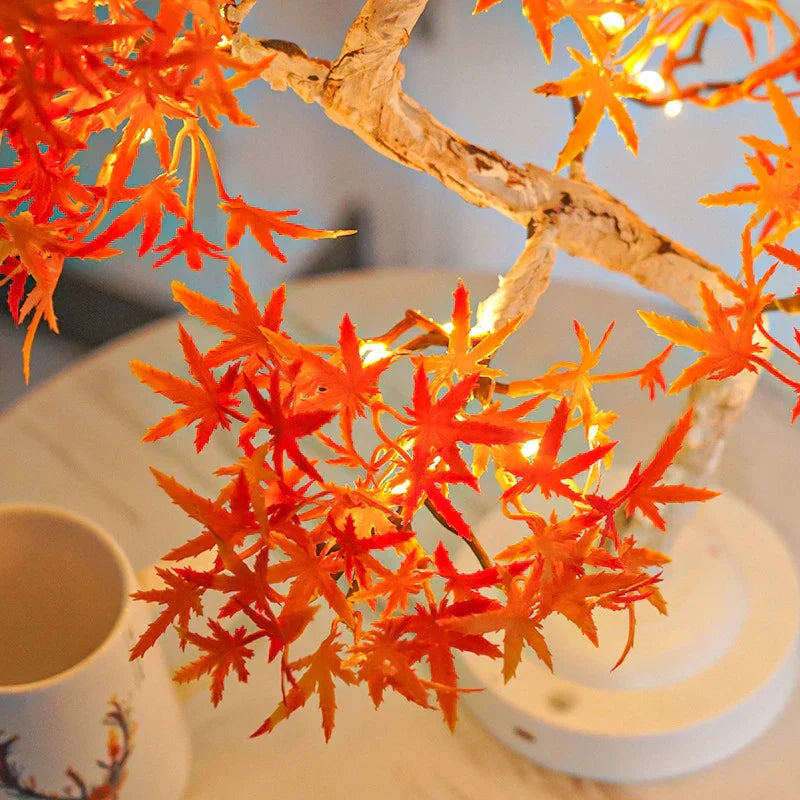 LumiLeaf - LED Lönn Bonsai Lampa – Stämningsfull Bordslampa för Vardagsrum och Sovrum