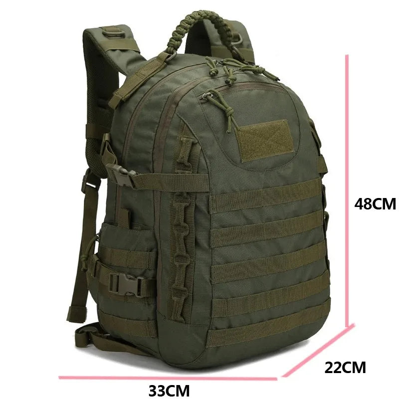 Carvallo 35 L Vandring ryggsäck Herr | Taktisk trekking ryggsäck 48 × 33 × 22 cm | Utomhus camping, fiske, jakt & sport med MOLLE-system