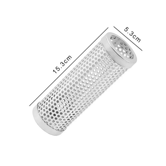 Carvallo Tube Rostfri Rökare-Rör | För Varm- & Kallrökning | BBQ-Aromarör med håldesign | 30,6 × 5,8 cm / 15,3 × 5,3 cm