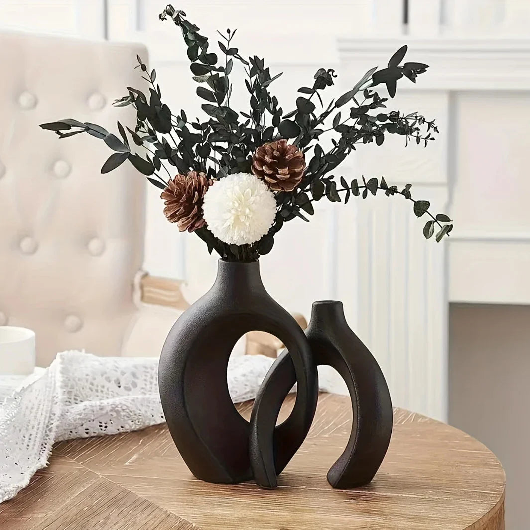 Vaylo Formé | Skulptural keramik vas i boho-stil (2-pack)