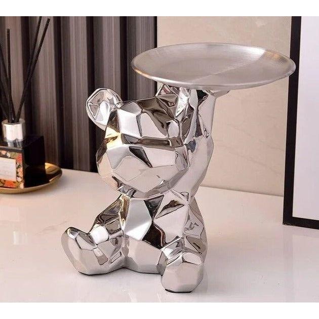 Geometric Bear - Intelligent Spara Keramik Galvanik Björn Staty