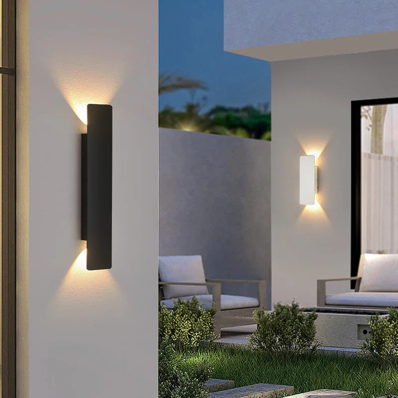 LumaStrix Noir | Väderbeständig LED utomhusvägglampa i aluminium, 18W