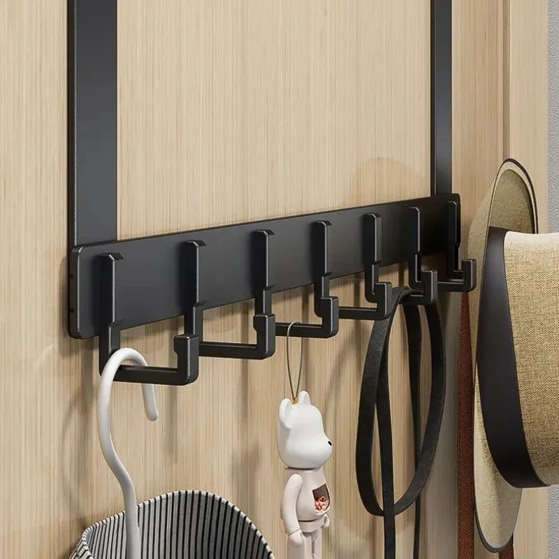 Carvallo AeroHook 7 | Kroklist för dörr | 7 klädhakar i aluminium | För bad, kök & sovrum