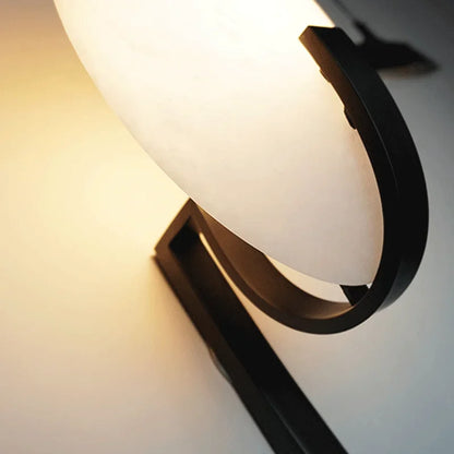 NordicGlow - Marmorerad Vägglampa Med Modern Elegans