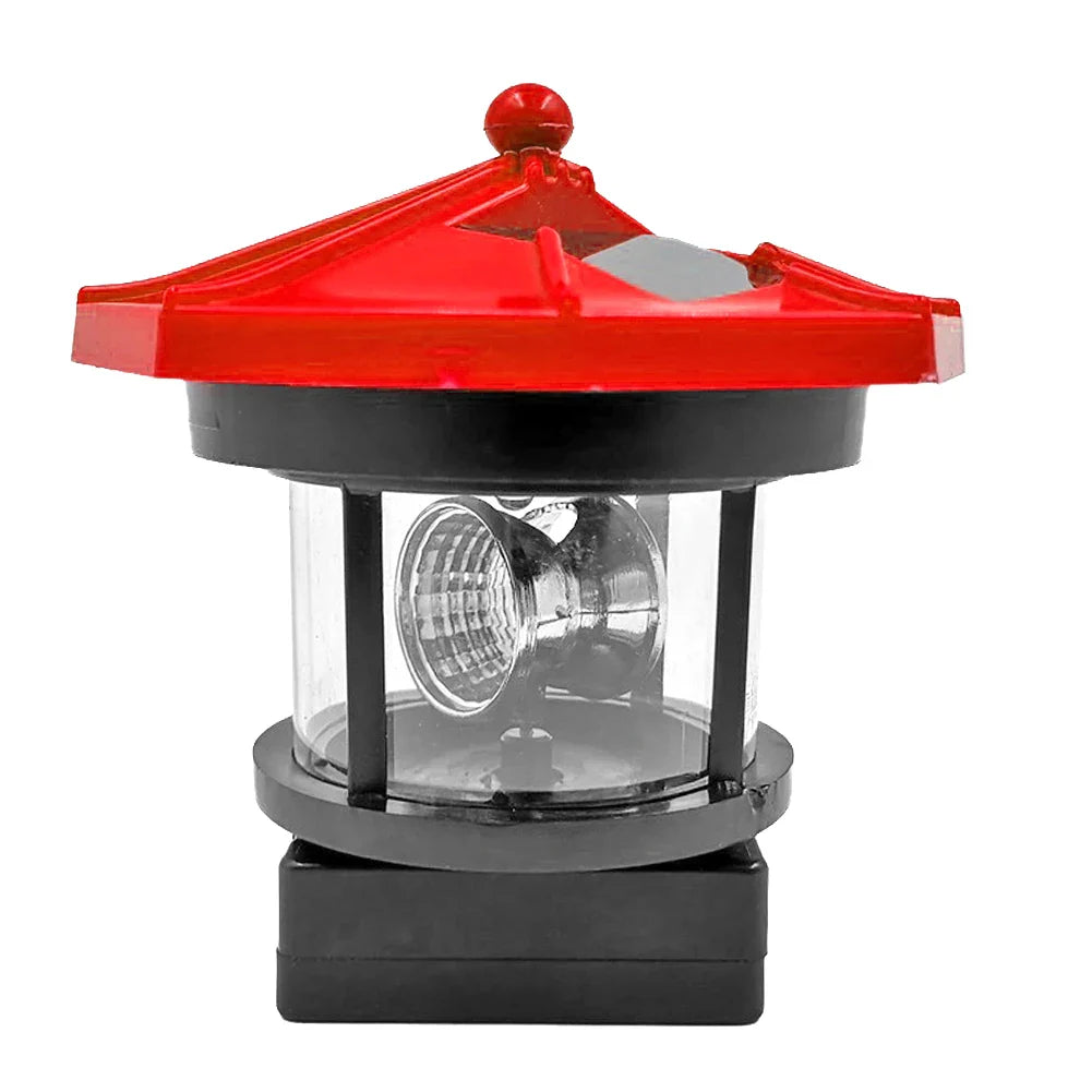 Carvallo LightTower Solfyr Dekorationsljus | LED med roterande ljusstråle | Automatisk sensor | För trädgård, balkong &amp; staket