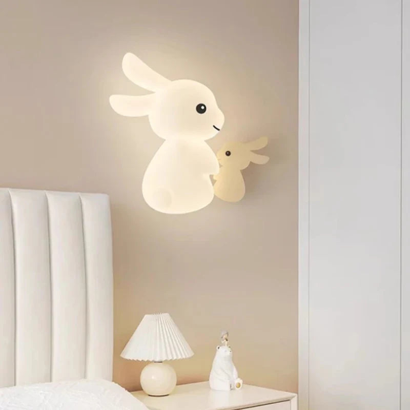 RabbitLicht - Söt LED Kanin Vägglampa för Barnrum
