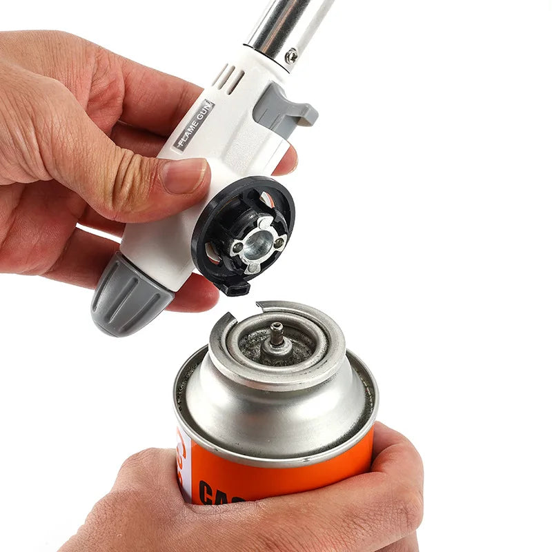 Carvallo ProTorch | Gasbrännare med 1350 °C låga | För butangaspatroner | Elektronisk tändning & temperaturreglering | För kök, camping & utomhus