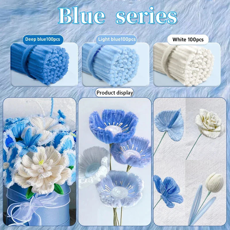 Carvallo FlexFlausch Biegeplüsch XXL | 500-del | 3–5 färger | Formbar & Luddresistant | För pysselkul med barn