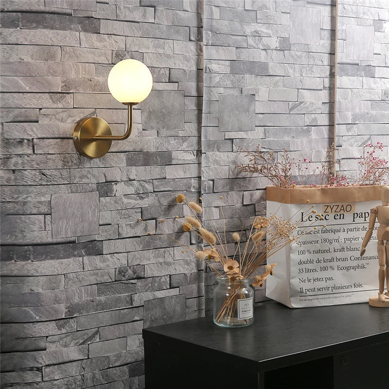 NordicLuxe - Glas Vägglampa - Modern LED Lampa för Sovrum och Vardagsrum