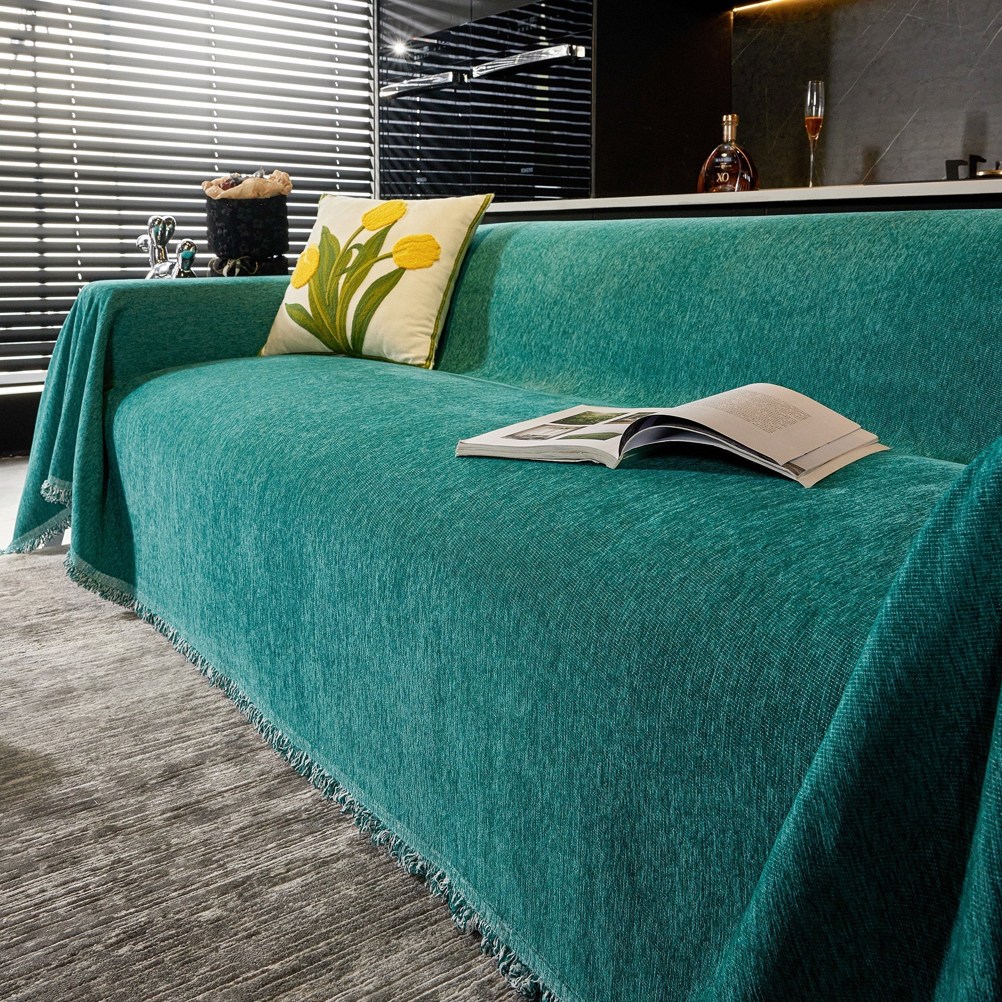 Slät Mocha Sofföverdrag - Modernt, Stilrent &amp; Hållbart Soffskydd