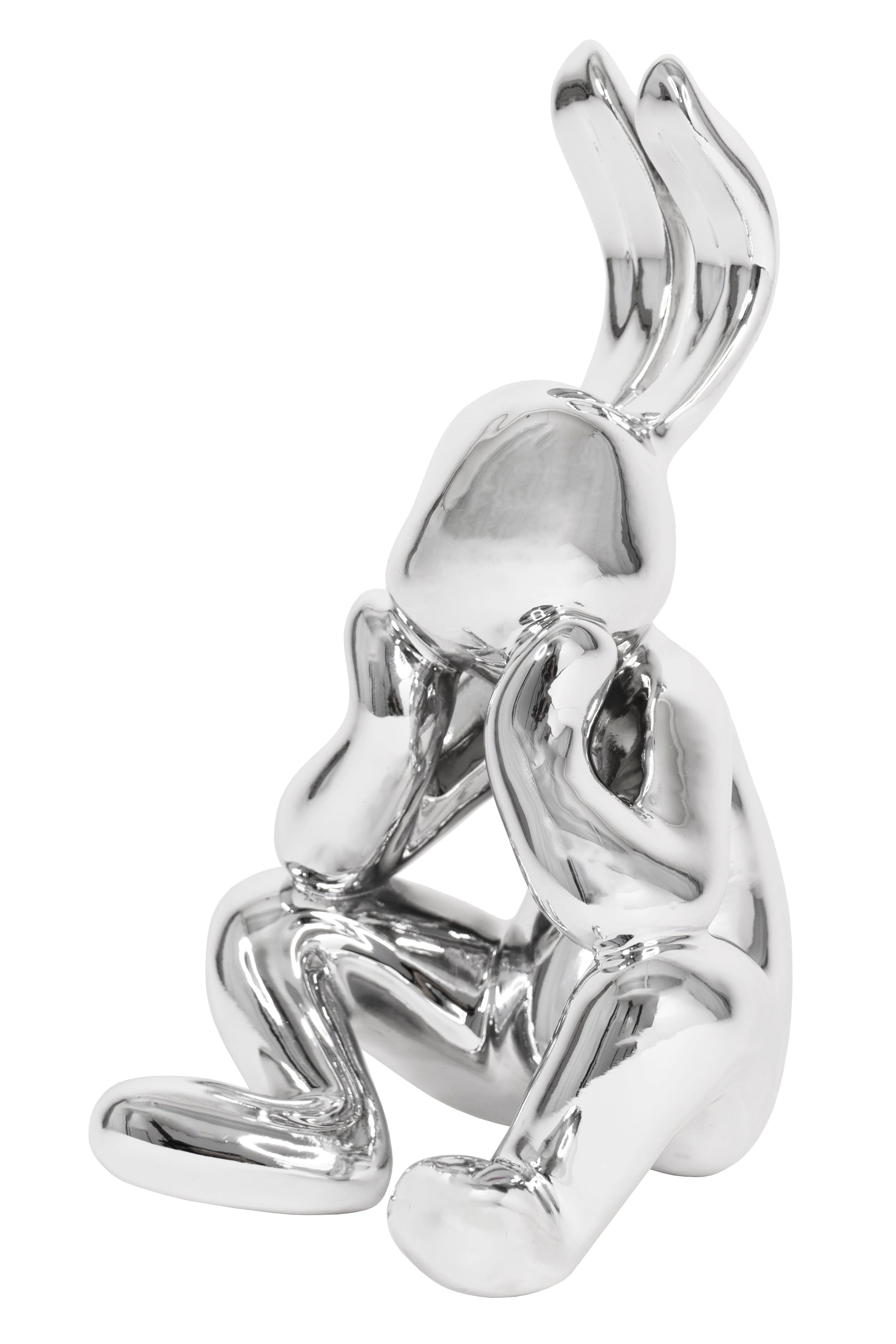 SeatedRabbit - Elegant reflekterande kaninskulptur för modern interiör