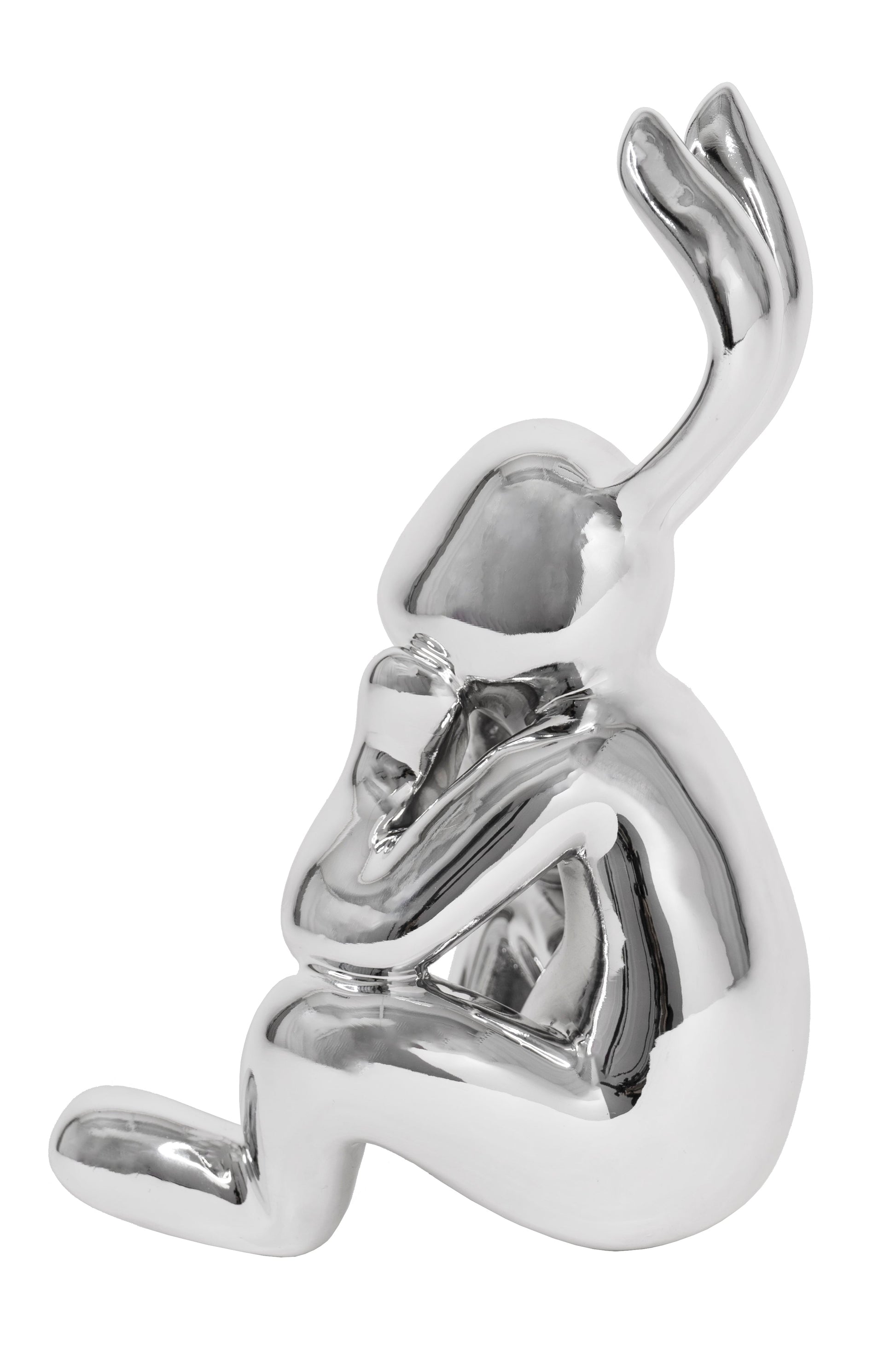 SeatedRabbit - Elegant reflekterande kaninskulptur för modern interiör