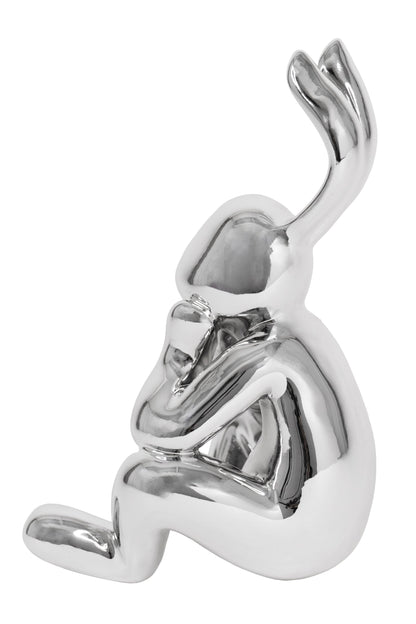 SeatedRabbit - Elegant reflekterande kaninskulptur för modern interiör