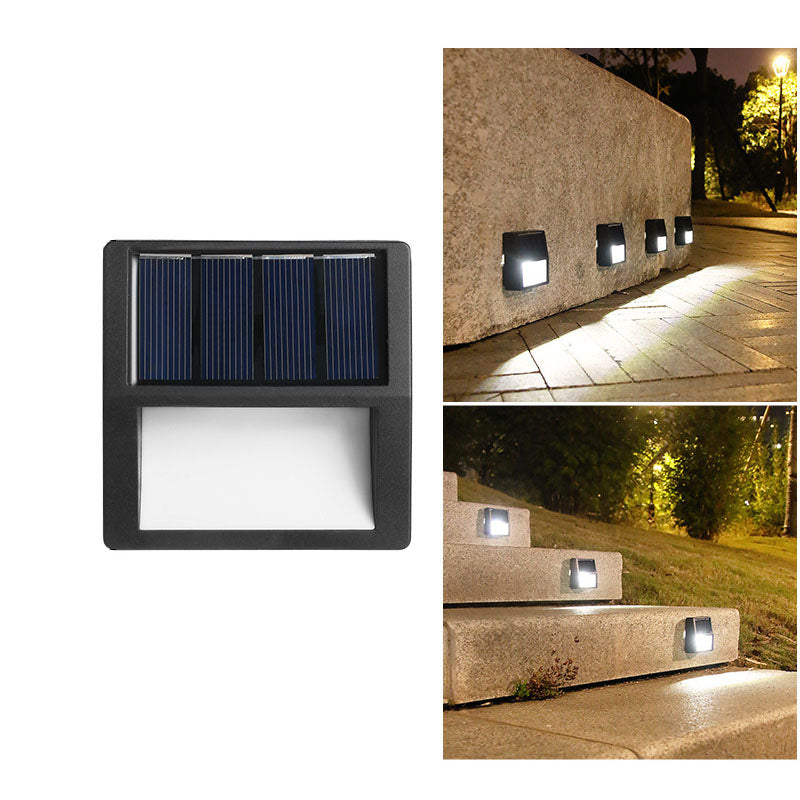 LED-Solarlampa - Terrassbelysning för utomhusbruk, Rund, Fyrkantig, Vattentät