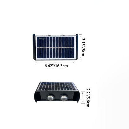 Carvallo Modern Solar-LED-Wall Light for Outdoor | Rectangular Design | IP56 Waterproof | Various Sizes &amp; Light Intensities