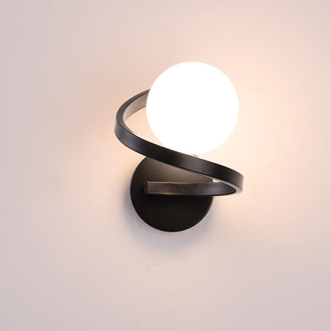 Modern minimalistisk böjd LED-vägglampa med 1 ljus