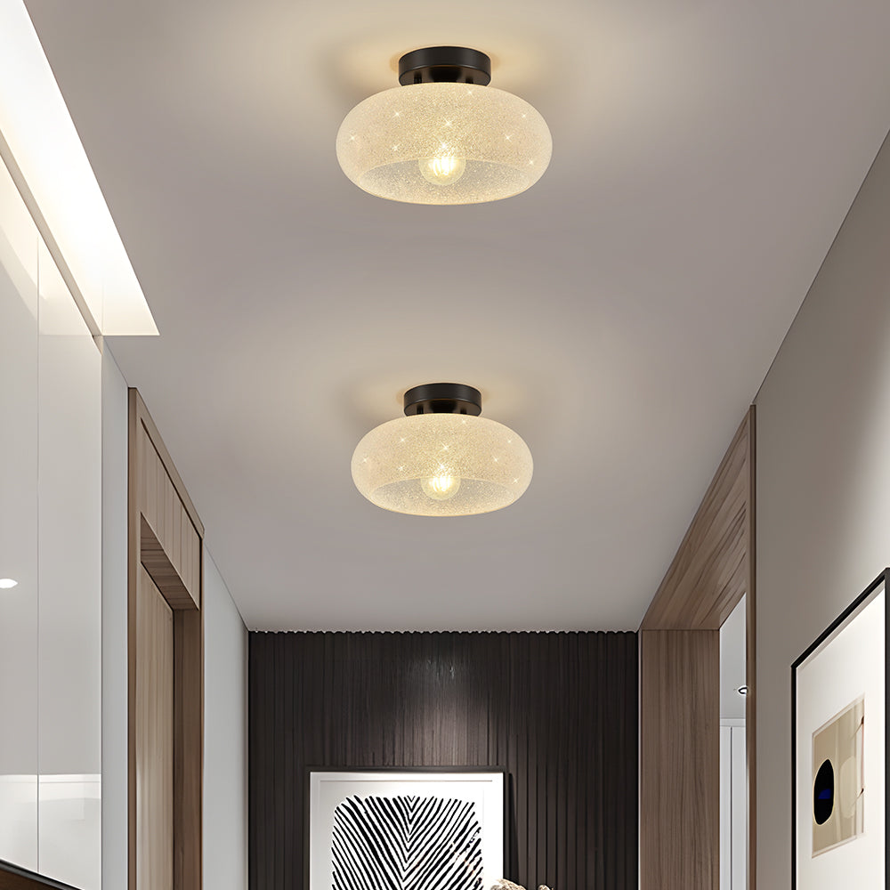 Taklampa Glas Modern Semi Flush Armatur