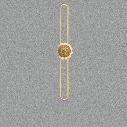 Industriell minimalistisk LED-vägglampa med kopparring