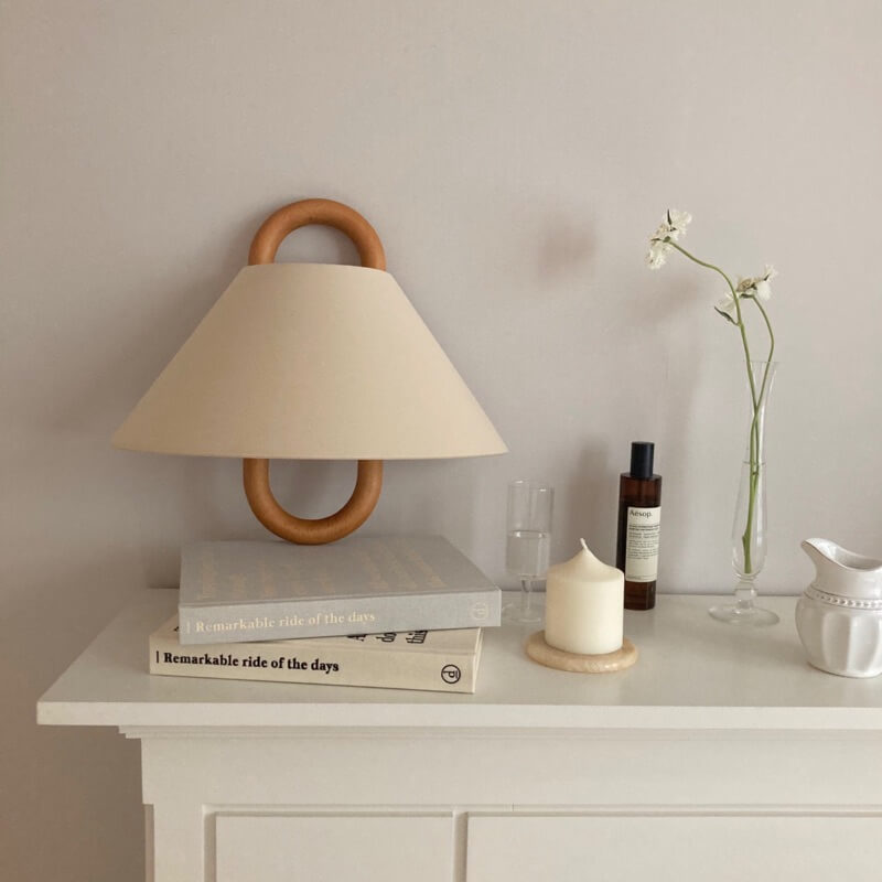 Vägglampa Modern Trä Tyg Sconcelampa