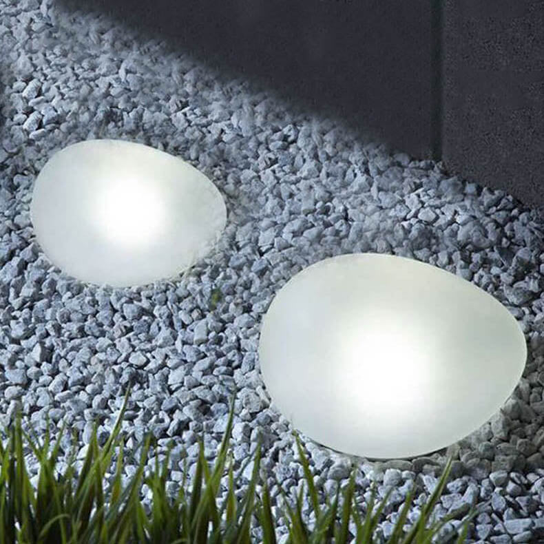 Rayvia Solar Pebble LED Landskapsljus - Modern Utomhus Solar Trädgårdsbelysning