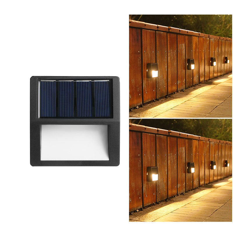 LED-Solarlampa - Terrassbelysning för utomhusbruk, Rund, Fyrkantig, Vattentät