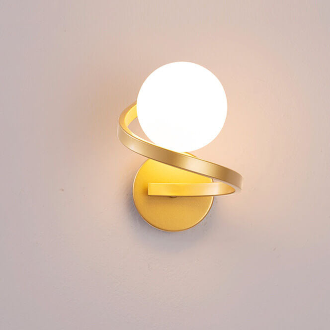 Modern minimalistisk böjd LED-vägglampa med 1 ljus